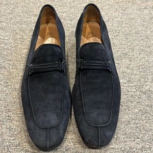 Tod's men blue suede dress shoes